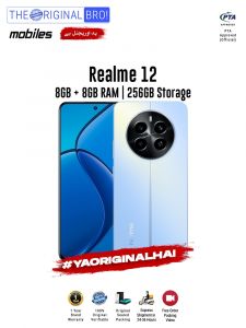 Realme 12 - 8GB RAM - 256GB Storage - PTA Approved - 12 Months Warranty - Blue - The Original Bro Mobiles - TOB42
